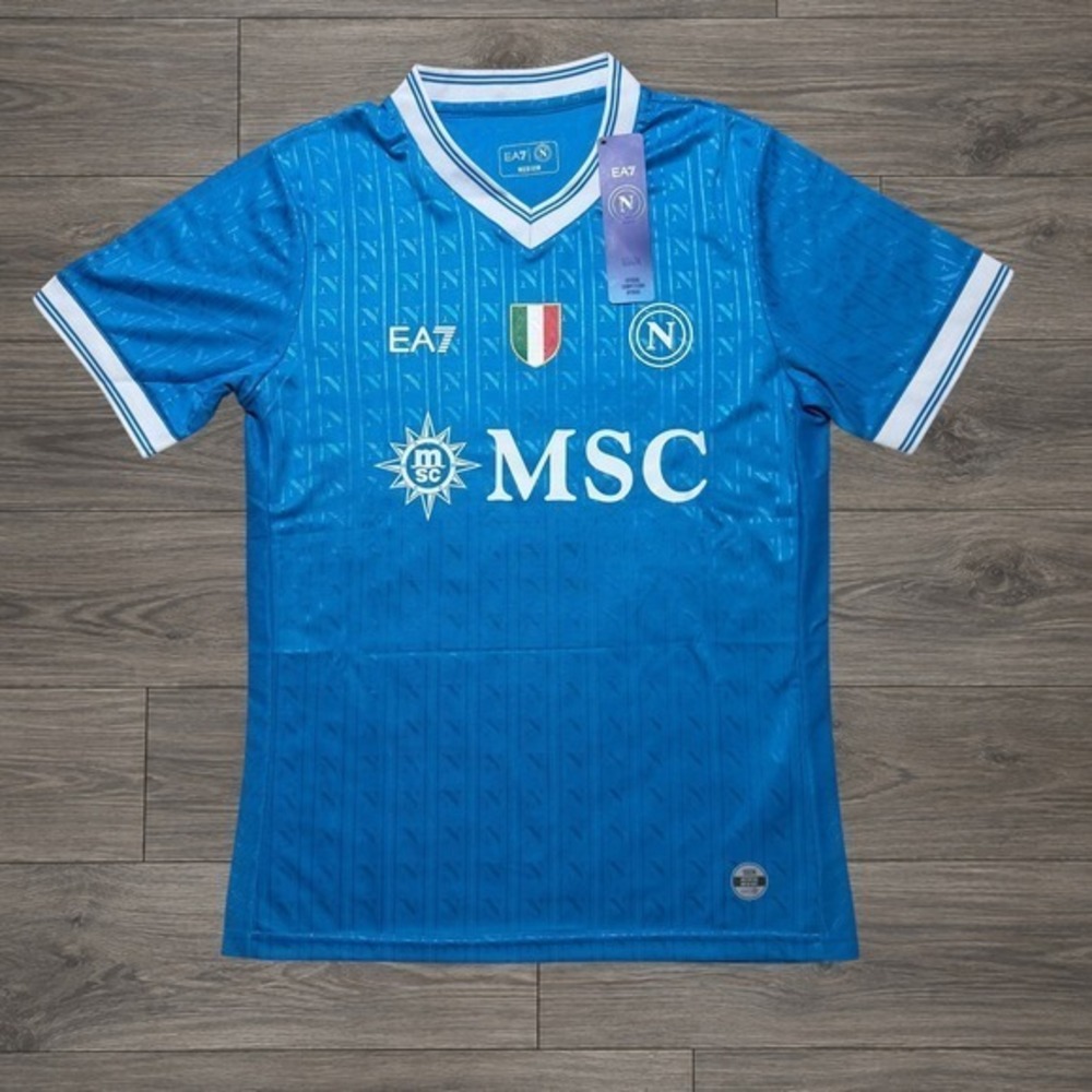 Napoli 2025-26 Home Jersey Size XL Blue De Bruyne #11 Scudetto MSC